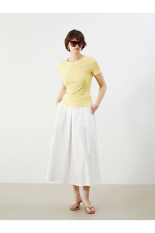LC Waikiki-Pleated Skirt with Elastic Waist 1