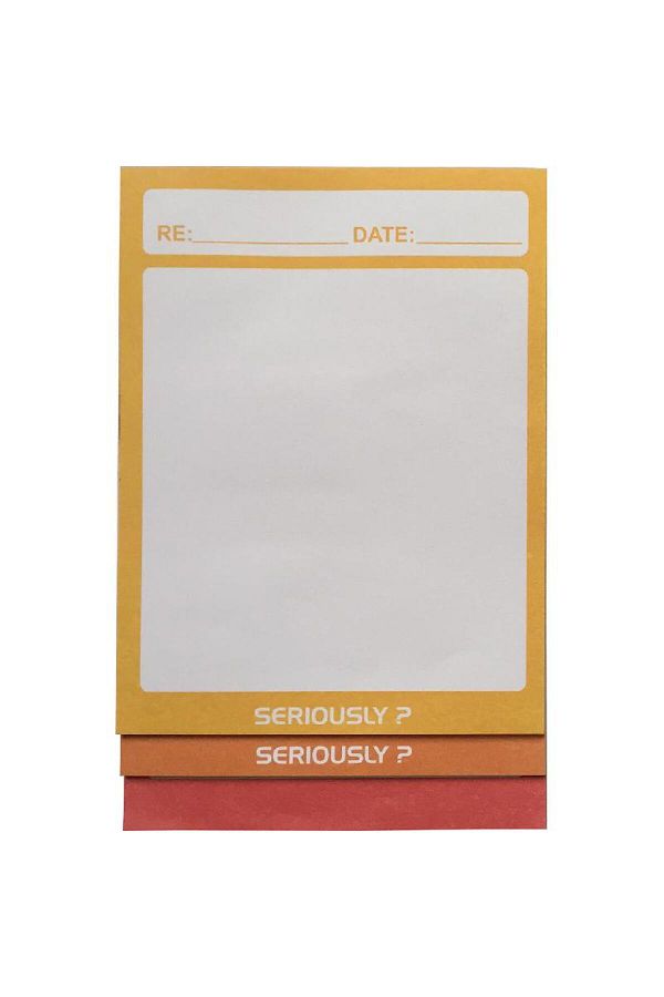 Roco-Item 1 of 1 Item 1 of 1 Roco Trendy Self Stick Notes Printed "SERIOUSLY"4" X 6" 1