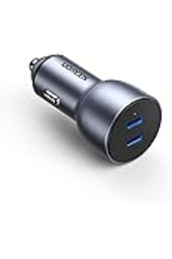 Ugreen-Dual USB-C Car Charger PD 50W, Fast Charging Car Battery Charger Double Type-C Socket 1