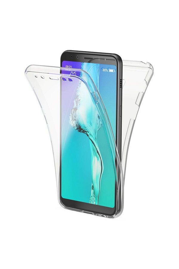 OEM-Full TPU 360° Case (front + back) for Samsung Galaxy A8 (2018), Transparent 1