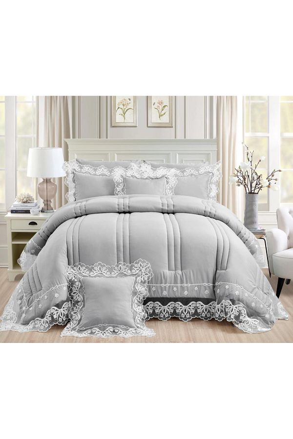 Red Rose-A king-size double bed sheet with a luxurious lace design, giving you a distinctive addition to the bedroom, size 170*220 cm 1