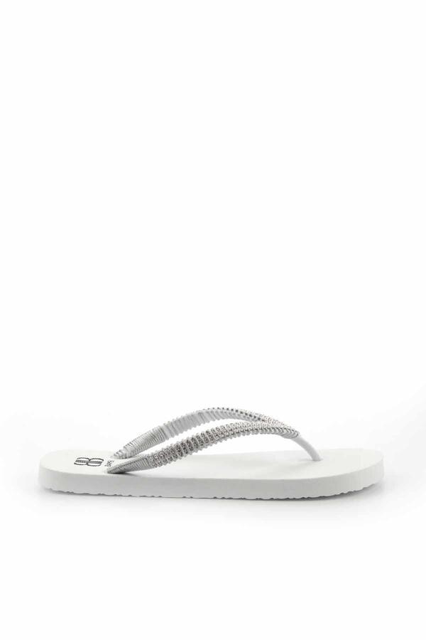 Bambi-Γυναικείες Παντόφλες White Lame K04376000259 1