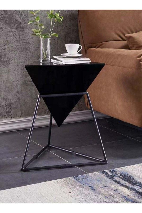 Raffine-1-Piece Multipurpose Modern Geometric Design Side Table Small Rustic Weather Resistant Indoor Outdoo 1