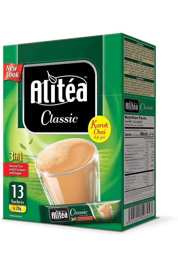 ALICAFE-Alitea Classic Instant Karak Tea Box 20G (13 Sticks) 1