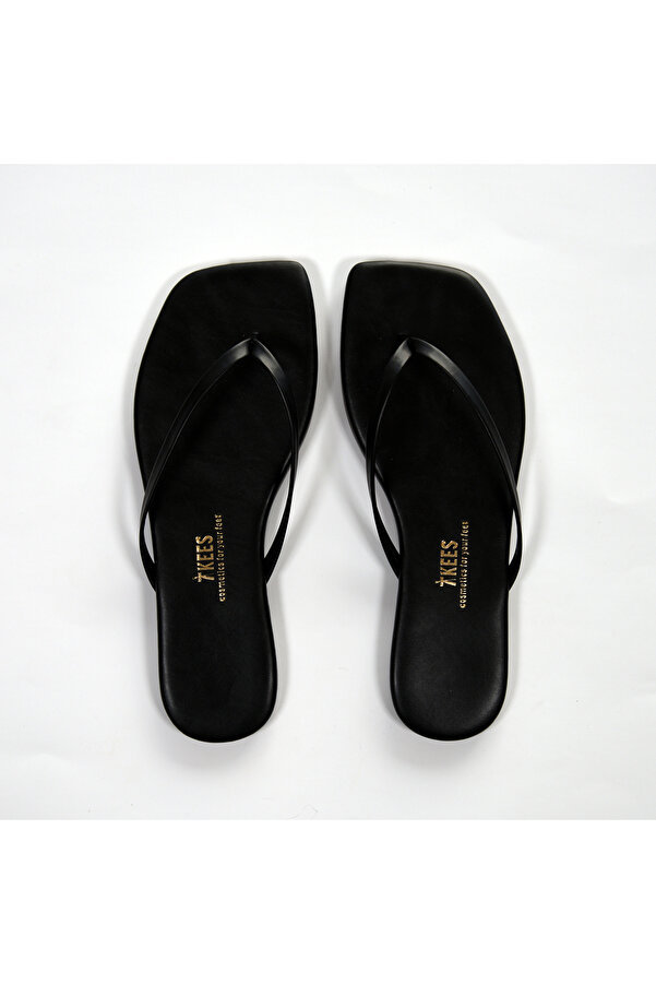 Square Toe Tkees Clear Slides Buy Tkees Black Square Toe Lily Flip