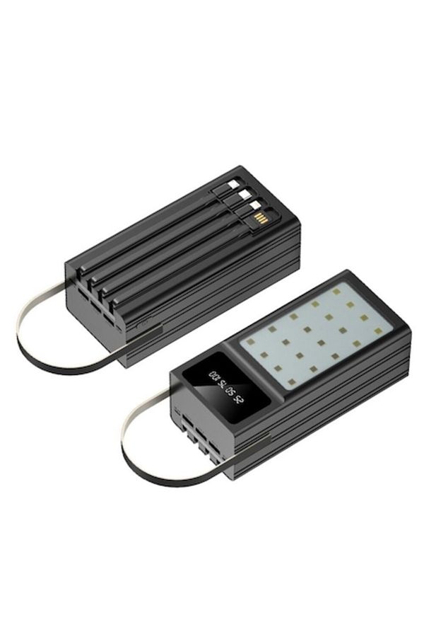 memumi-Power bank USB-A, Micro-USB, Lightning and Type-C with LED display 80000 mAh, Maxcell PJ0099, Black 1