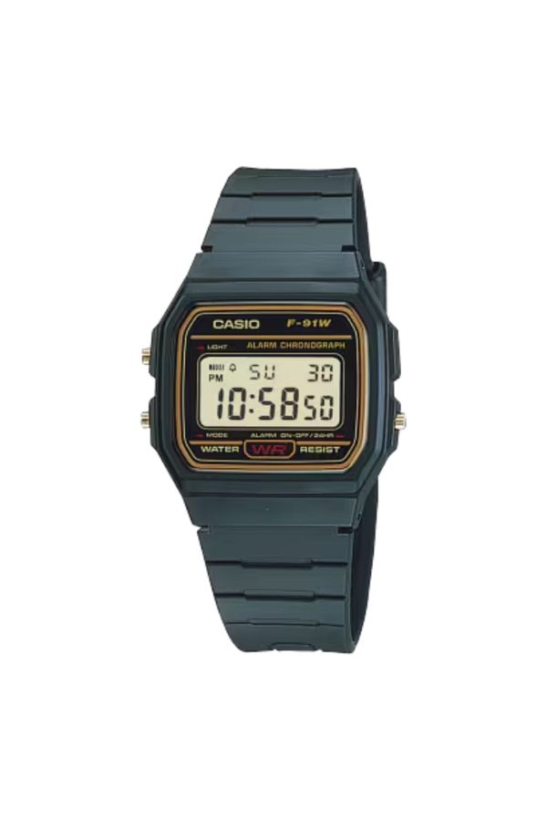 Casio-ساعة كاسيو الرقمية للرجال بمينا شفاف - F-91WG-9QDF 1