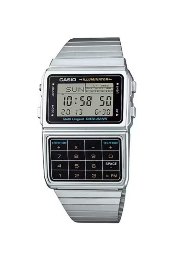 Casio-ساعة كاسيو الرقمية للرجال بمينا رمادي - DBC-611-1D 1