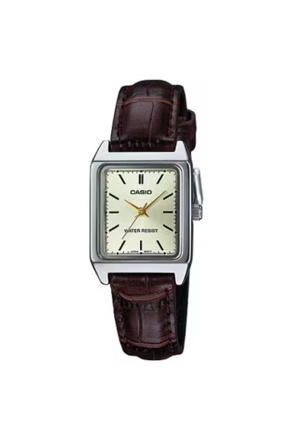 Casio-ساعة كاسيو النسائية التناظرية بمينا ليموني - LTP-V007L-9EUDF 1