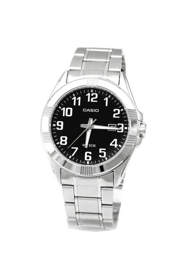 Casio-ساعة كاسيو للرجال بمينا أسود تناظرية - MTP-1308D-1B 1
