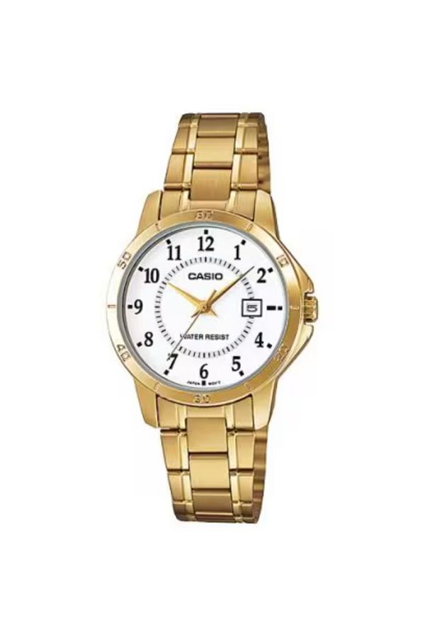Casio-CASIO Women's Analog White Dial Watch - LTP-V004G-7B 1