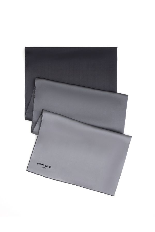 Pierre Cardin-Gray Silk Shawl 50312112-Vr024 1