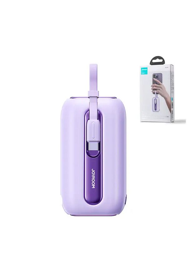Joyroom-JR-L 012 Mini Power Bank 22.5W 10000mAh with Two Cables - Purple 1