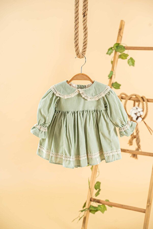 Mini Chics Başak Uzun Kol Bebek Elbise