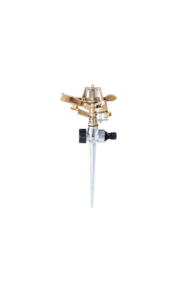 richmann-Pulsating Sprinkler, With Stake, Brass, 113-380 Sq. Mt., 1