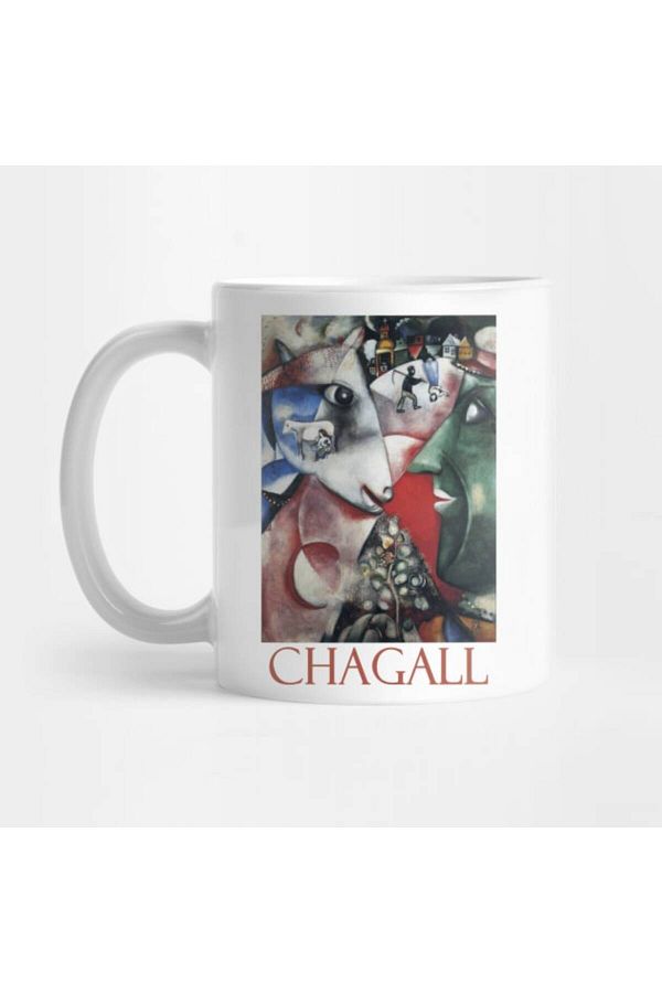 Pixxa-I and the Village (1911) by Marc Chagall Mug 1