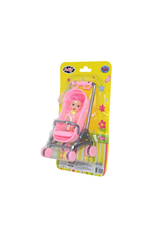 MRSPANCER 439068e - Eğlenceli Aktivite Oyuncağı Oydaş, Anlily Pusetli Bebek / Kartela / 1 Adet