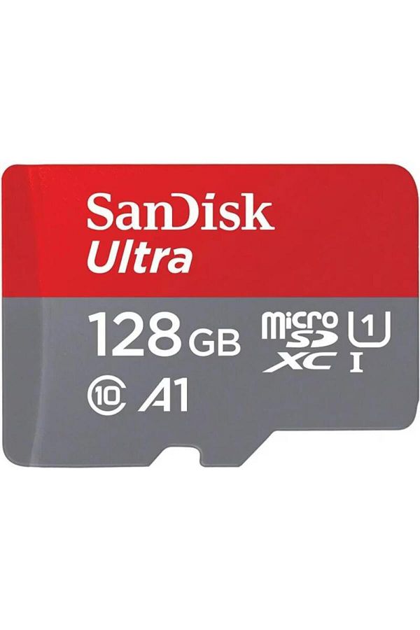 SanDisk-Card de Memorie MicroSDXC Ultra, 128GB, Clasa 10, R/W speed: up to 100MB/s/, 90MB/s, in 1