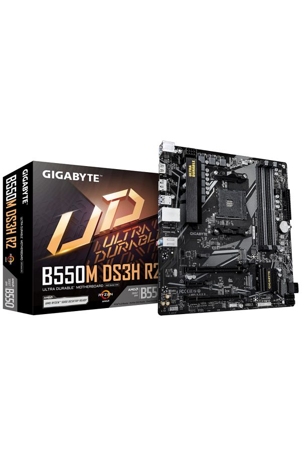 Gigabyte-Placa de Baza B550M DS3H R2 AM4, 4x DDR4, 1x DP 1x HDMI, 2x PCIE 4.0 x16 1x PCIE 3.0 x 1