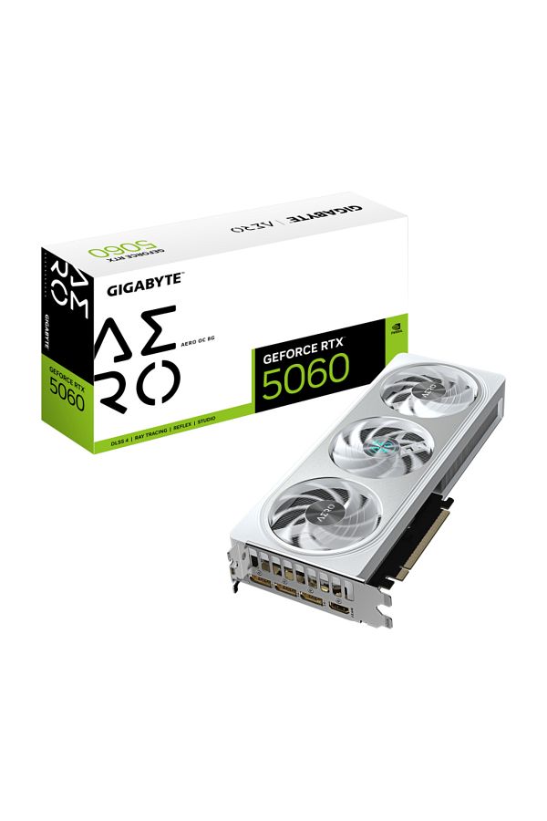 Gigabyte-Placa Video GEFORCE RTX 5060 AERO OC 8GB GDDR7 128 bit, PCIE 5.0, 3x DP 1x HDMI 1