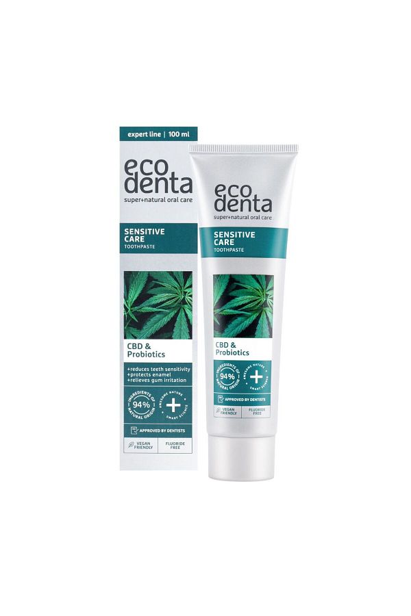 Ecodenta-Sensitive Toothpaste, with CBD and Probiotics, Ecodenta, 100 ml 1