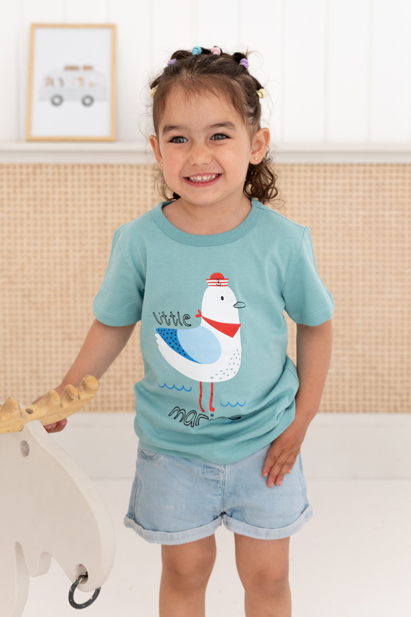 Lilabio-Tricou cu mânecă scurtă pentru fete, 100% bumbac 1