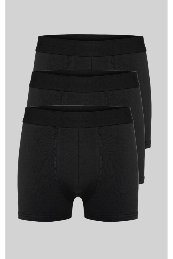 COMBİNE MİCHAİL-Boxeri flexibili din lycra din bumbac negru din 3 piese pentru bărbați 1