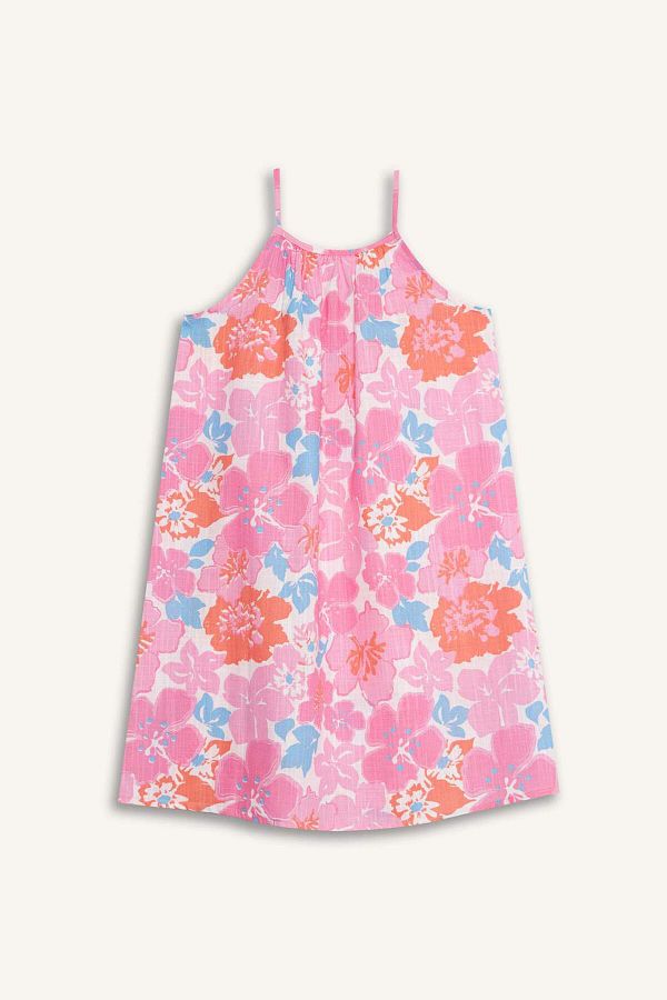 DeFacto-Blumiges Trägerkleid aus Viskose E7367A825SM 1