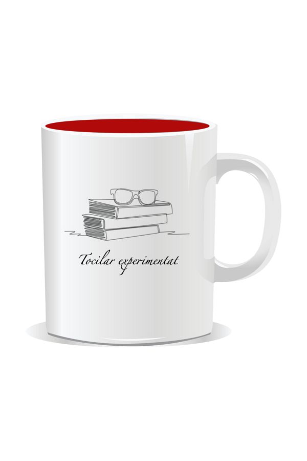 OEM-Personalized mug with messages for nerds, Experienced Nerd - Red interior 1