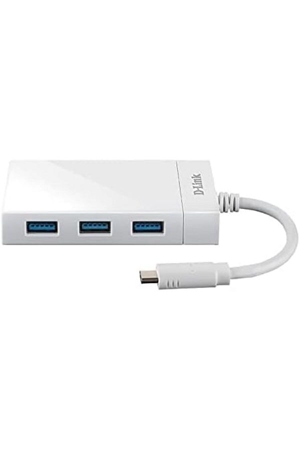 D-Link-Usb‑C To 3‑Port Usb 3.0 Hub, 1 Port Gigabit Ethernet Adapter Hub Dub-D410 1