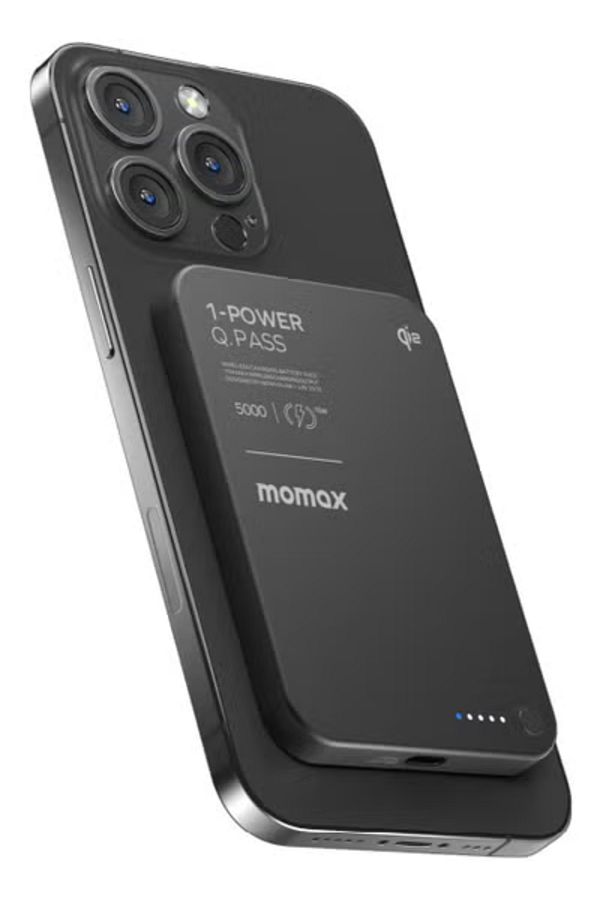 Momax-1-Power Q.Pass 5000mAh Qi2 Magnetic wireless Power back Upto 20W PD Output - Black 1