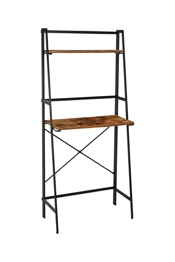 micasa-High-Quality and Durable Melamine Folding Desk with Shelf 1