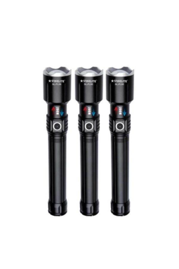 Generic-STARLITE 3-in-1 SL-FL90 Rechargeable LED Flashlight Set 30W Laser Light, 2000 Lumens, 12000mAh 1