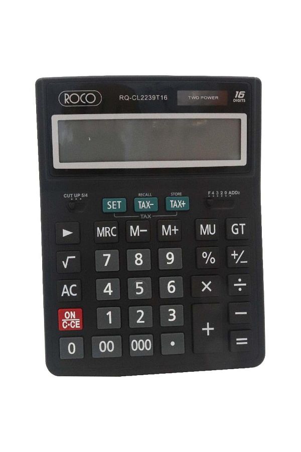 Roco-CL2239T16 Desktop Calculator – 16-Digit, Large Display, Grey/Silver 1