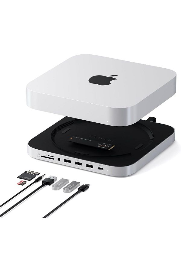 Satechi-Satechi Mac Mini Hub & Stand with SSD Enclosure for NVME/SATA M.2 1