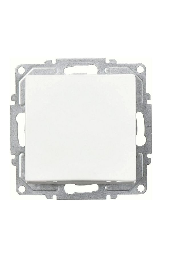 LiderGlobal-Visage white single switch frameless - compatible frame for socket and switch 1
