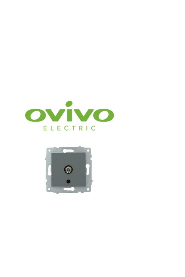 AC BOX-Smoked tv socket f connector frameless grano - compatible frame for socket and switch 1