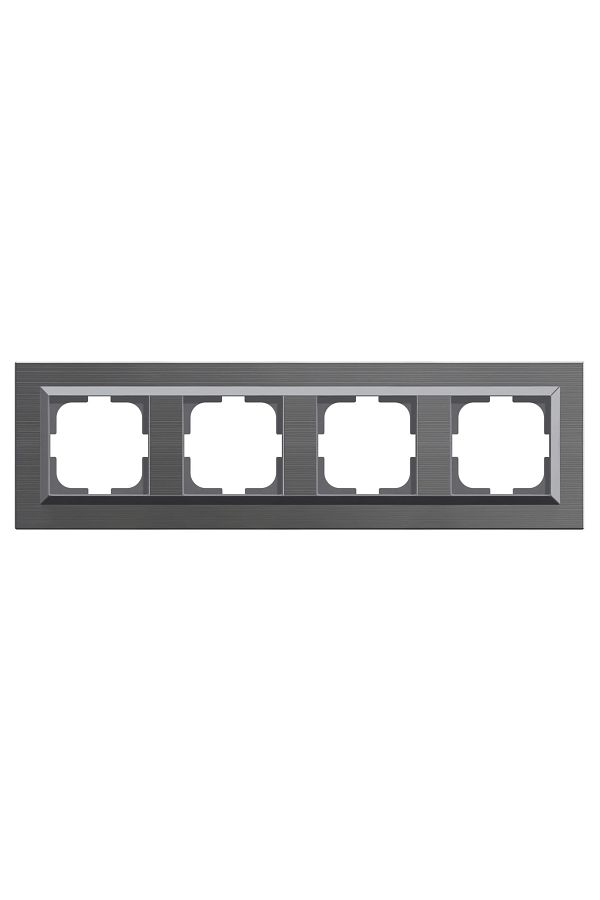 LiderGlobal-Inox quad frame quantum - compatible frame for socket and switch 1