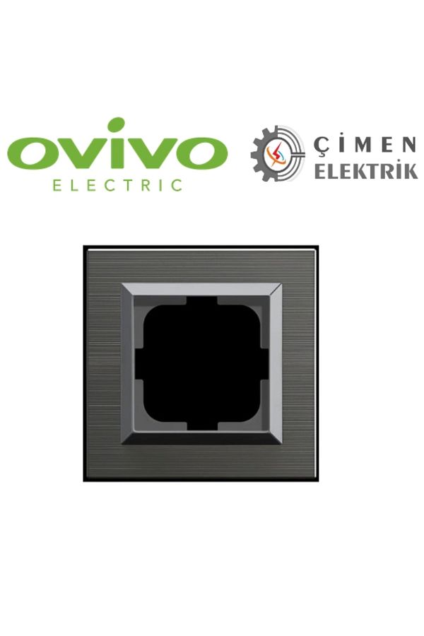 storeks-Magnetic gray single frame quantum - compatible frame for socket and switch 1