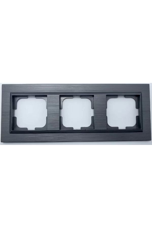 AC BOX-Magnetic grey triple frame quantum - compatible frame for socket and switch 1
