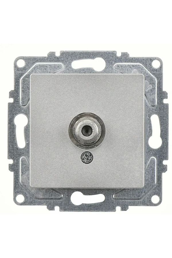 Enseb-Ambiance silver television socket f connector frameless - compatible frame for socket and switch 1