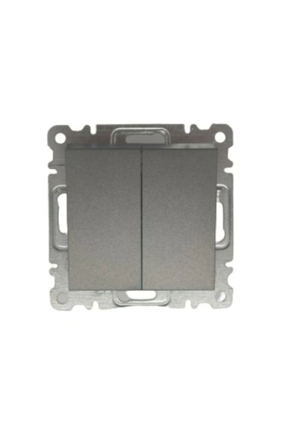 AC BOX-Smoked commutator switch frameless - compatible frame for socket and switch 1