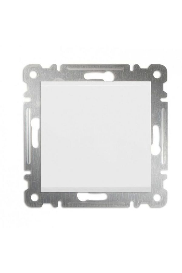 LiderGlobal-White single switch frameless - compatible frame for socket and switch 1