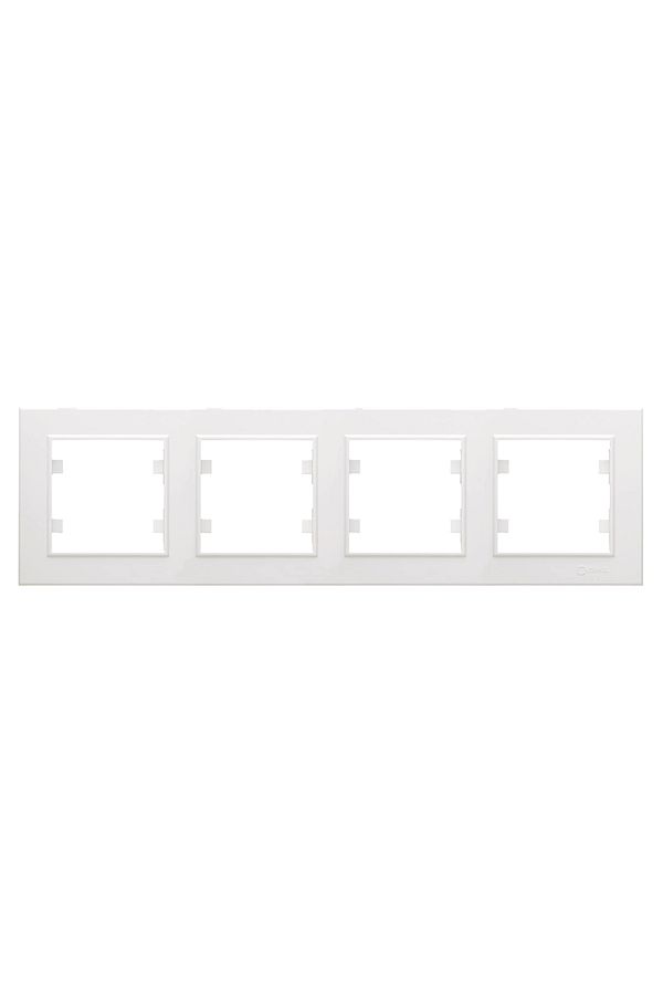 Enseb-White 4-piece frame - compatible frame for socket and switch 1