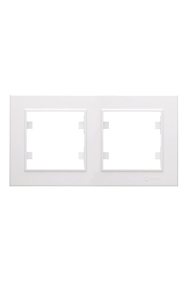 AC BOX-White dual frame - compatible frame for socket and switch 1