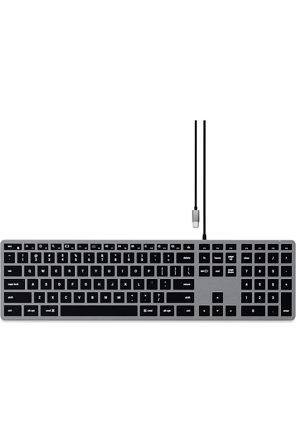 Satechi-Slim W3 Wired Backlit Keyboard with Numeric Keypad 1