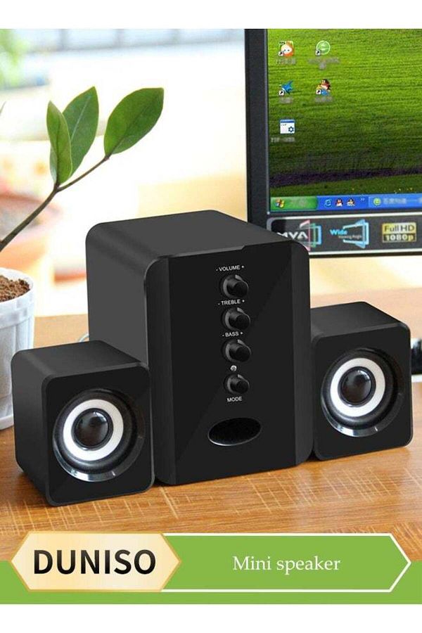 Generic-DUNISO Computer speaker, USB home small speaker，music player, stereo bass surround sound, can be u 1