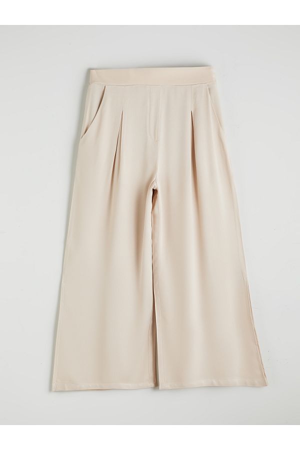 LC Waikiki-Women's Linen Blended Pants with Elastic Waist 1