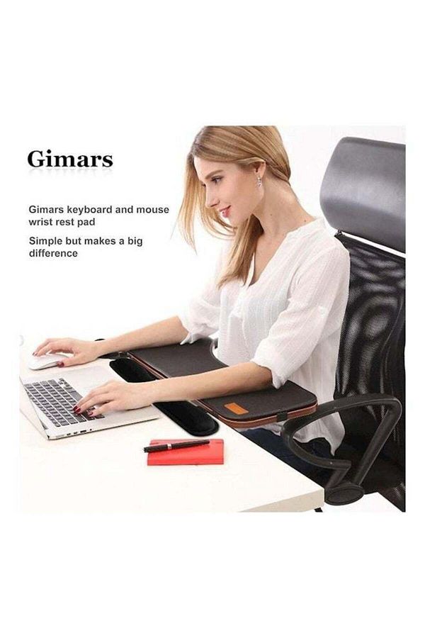 Generic-2-Piece Keyboard And Mouse Wrist Rest Pad Black 1