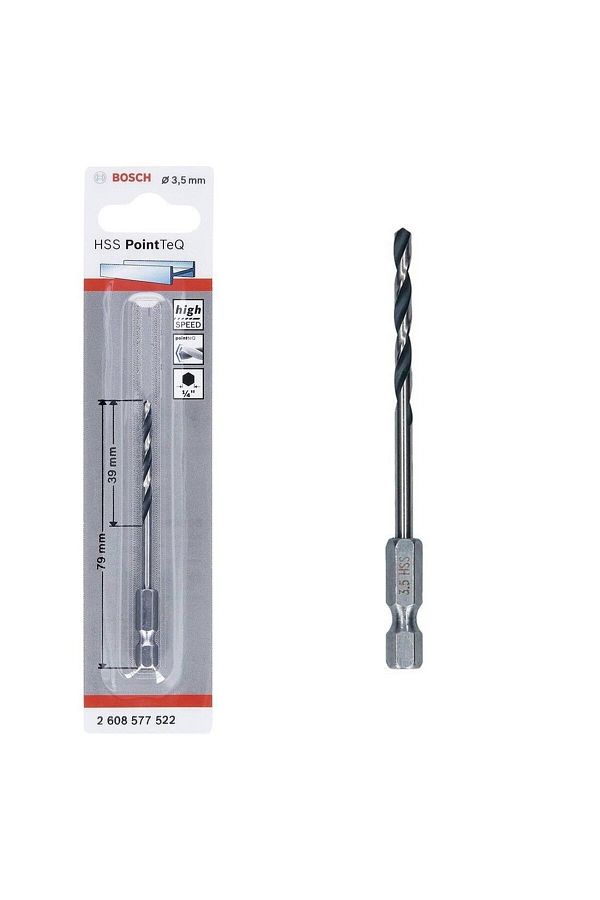 NEZADE STORE-Bosch Pointteq Hexagonal Shank Hss Drill Bit 3.5 mm 1